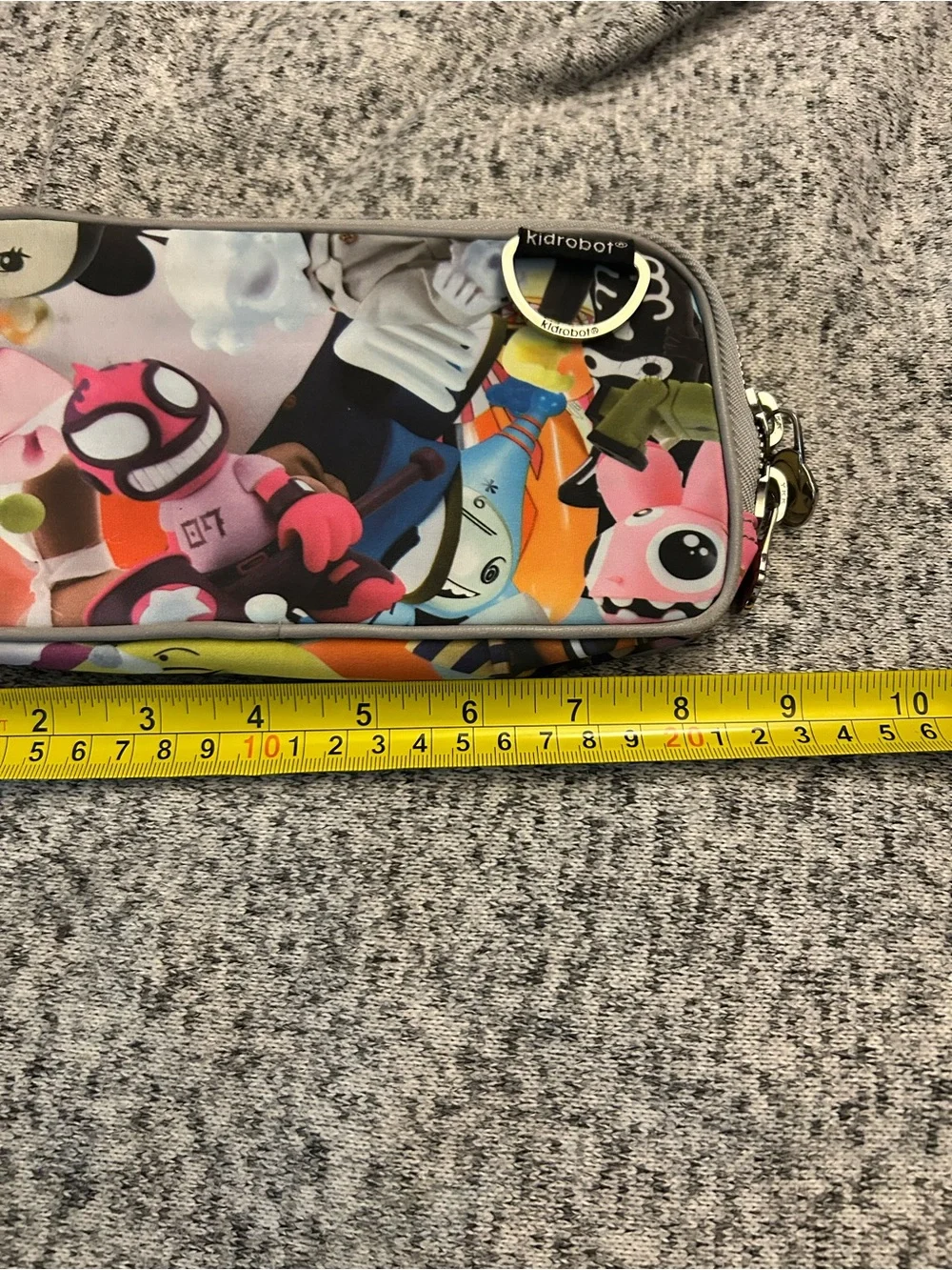 VINTAGE RARE Kidrobot Wallet Multicolored Pile Up Print Robot Y2K Zip Pockets